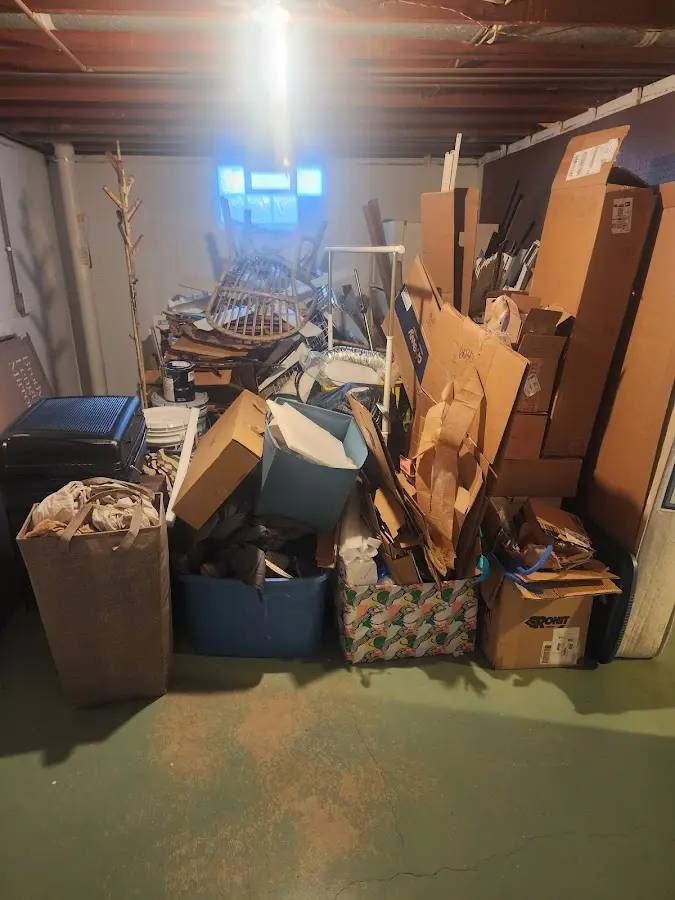 Roll-off dumpster container at job site for Yard Waste Dumpster Rental in Lakeside